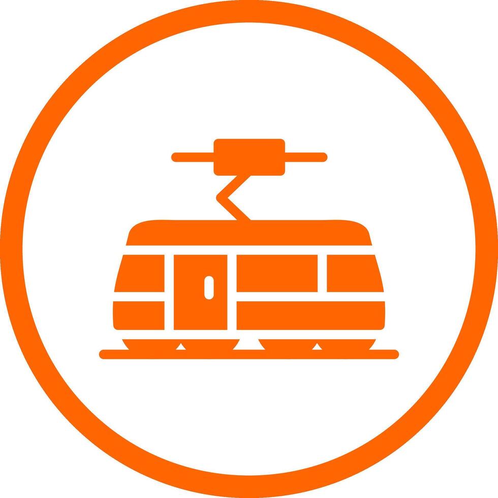 Tram Creative Icon Design vector