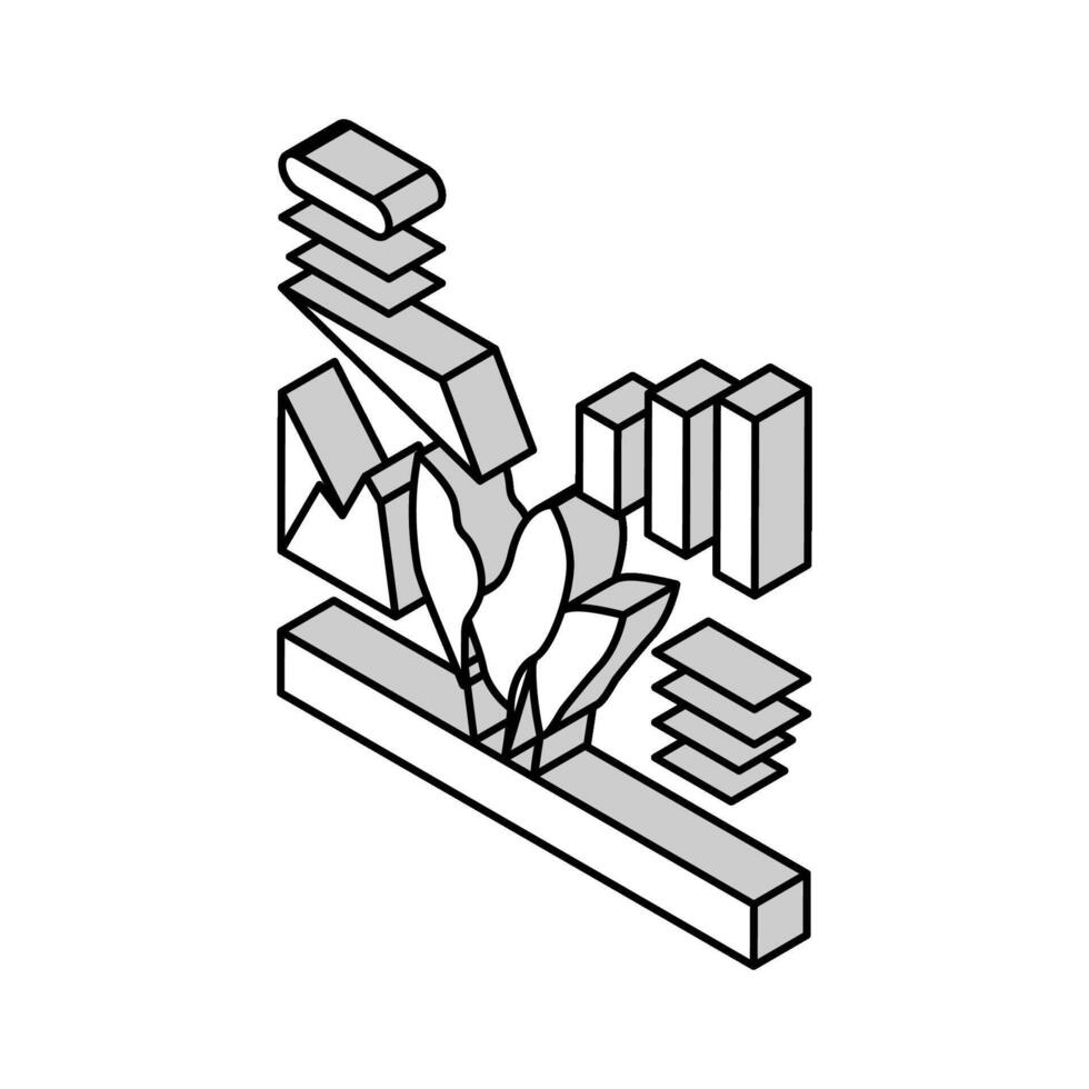 seed growing smart farm isometric icon vector illustration
