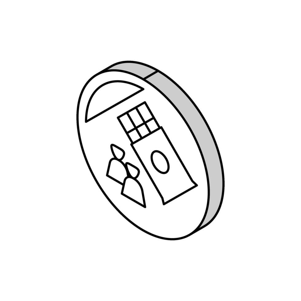 candies and chocolate department store isometric icon vector illustration