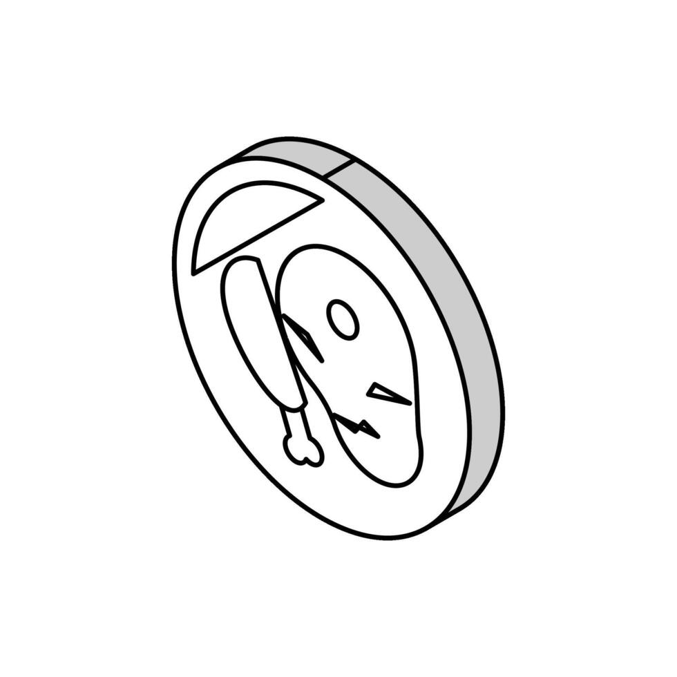 carne Departamento Tienda isométrica icono vector ilustración