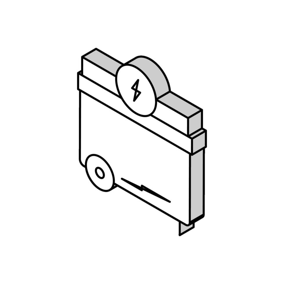 electrical generator color icon vector flat illustration
