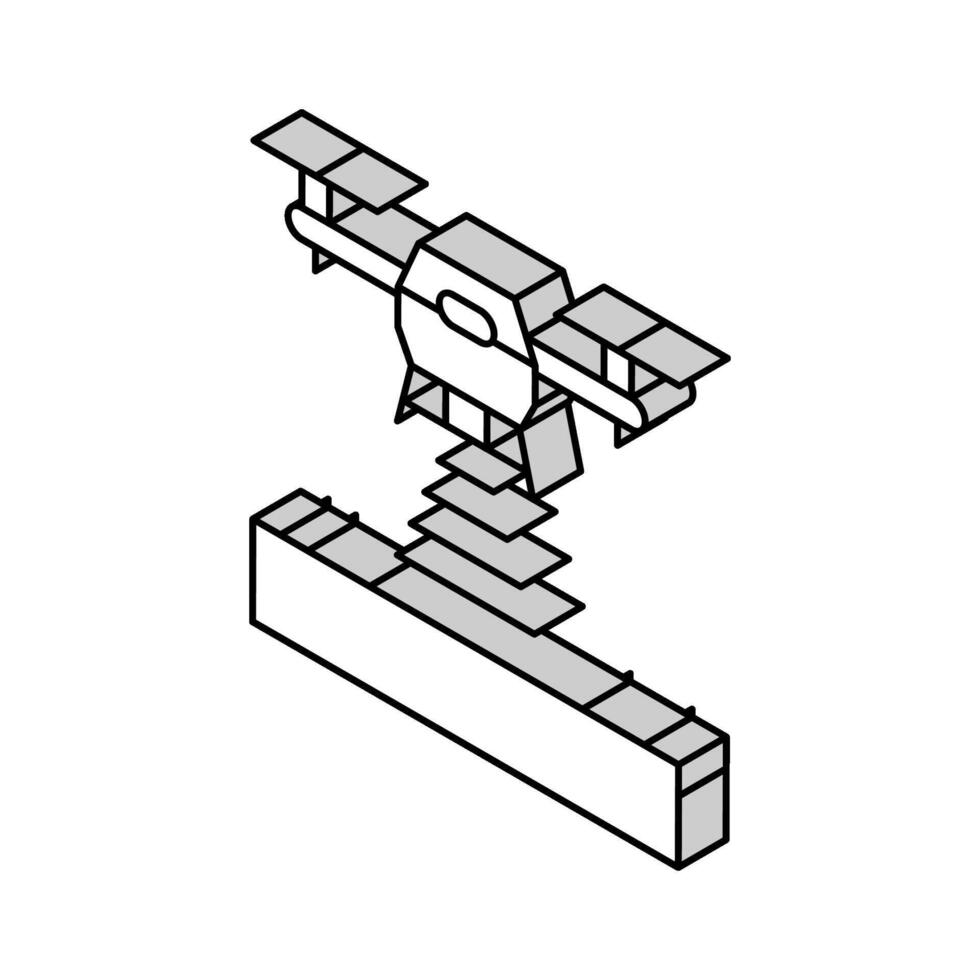 drone agriculture farm isometric icon vector illustration