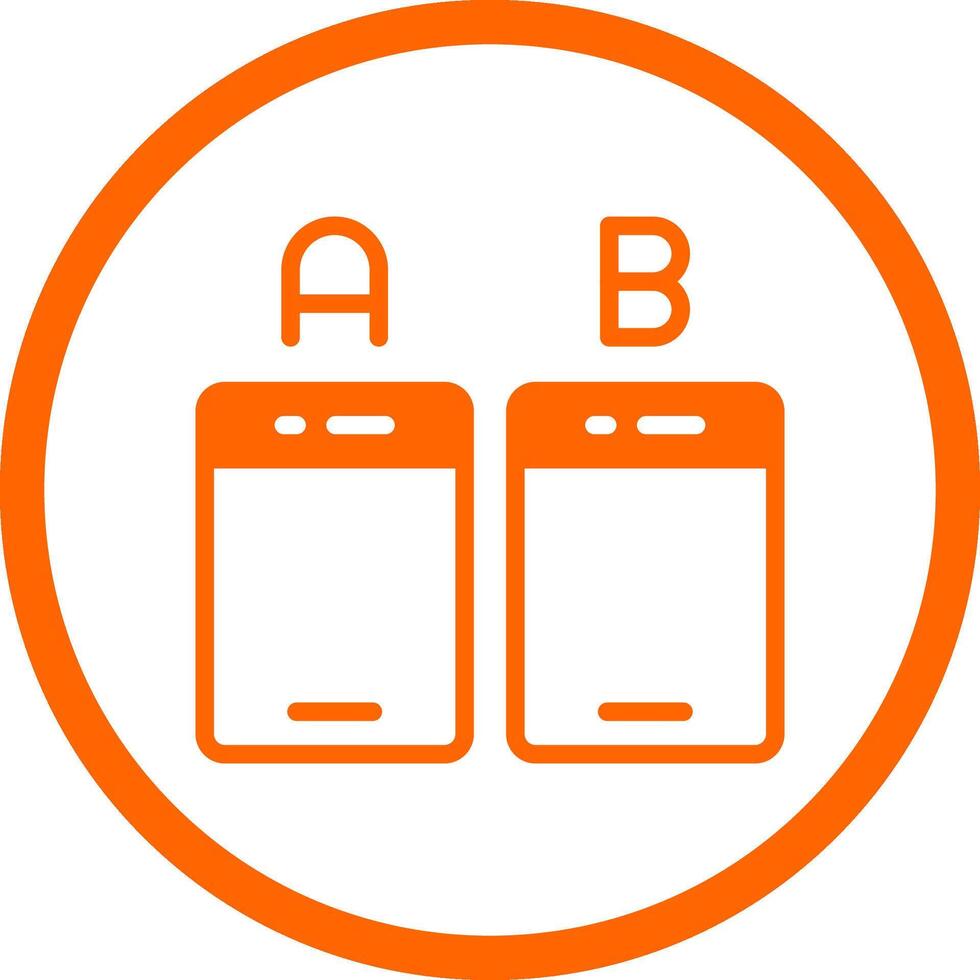 Ab Testing Creative Icon Design vector