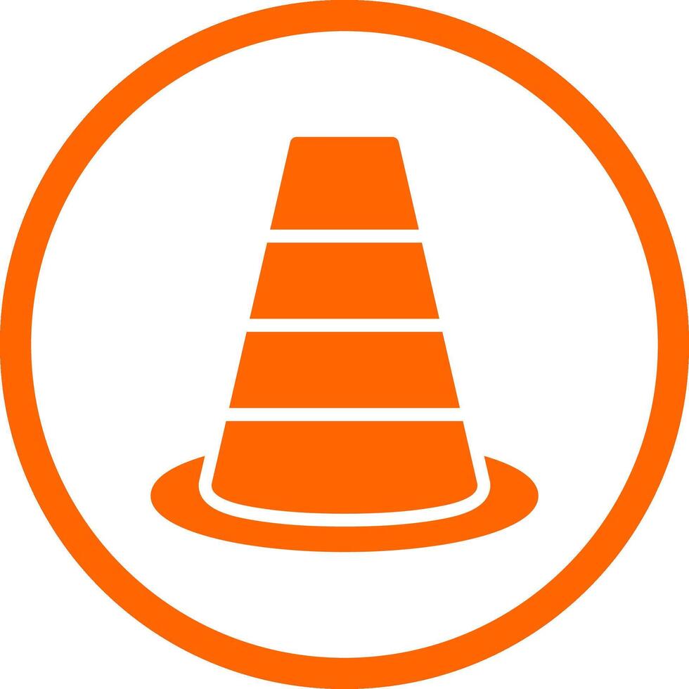 Traffic Cone Creative Icon Design vector