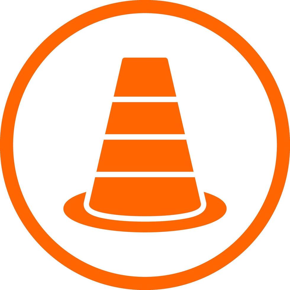 Traffic Cone Creative Icon Design vector