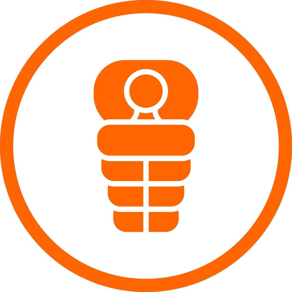 Sleeping Bag Creative Icon Design vector