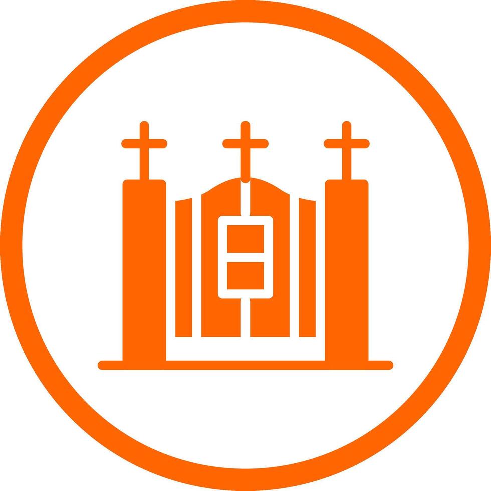 Cemetery Gate Creative Icon Design vector