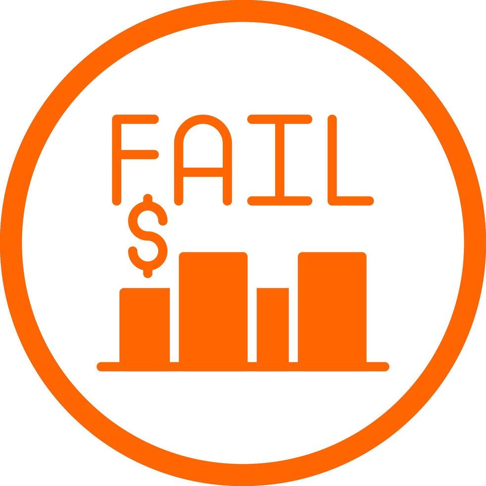 Business Fail Creative Icon Design vector