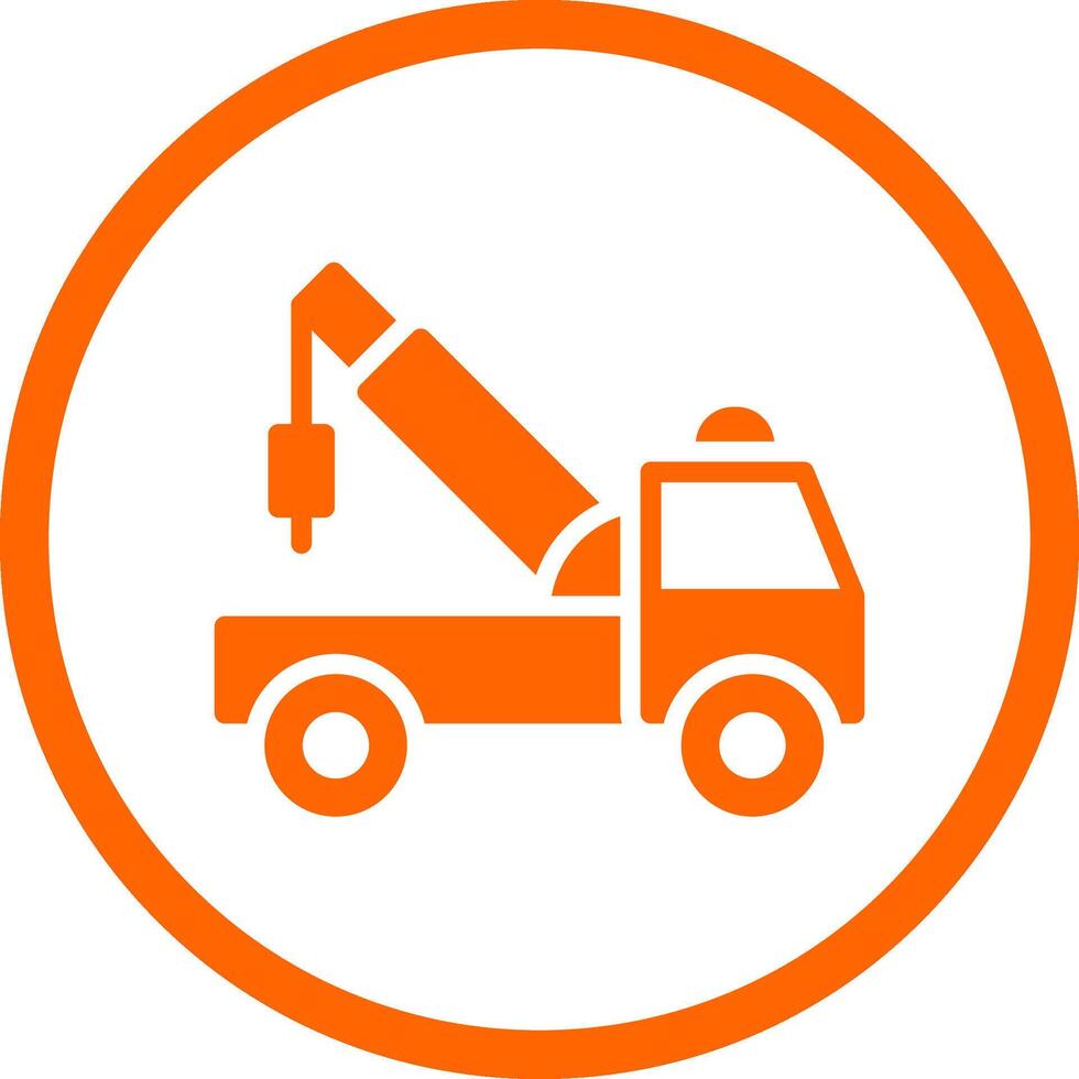 Tow Truck Creative Icon Design vector