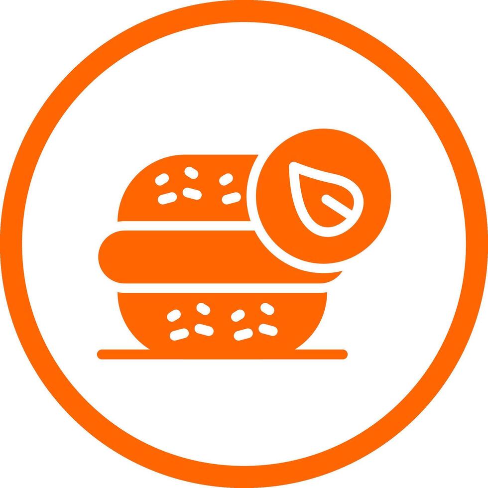 Vegan Burger Creative Icon Design vector