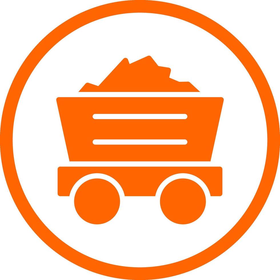 Mine Cart Creative Icon Design vector