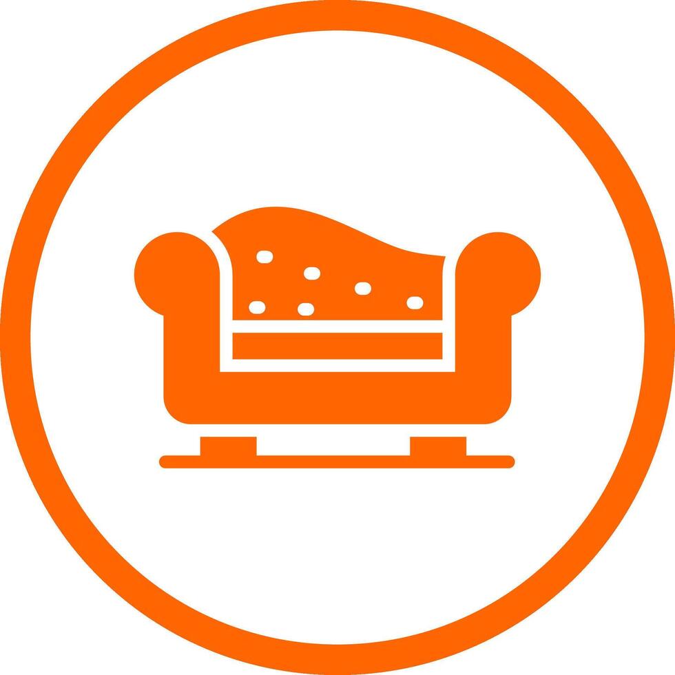 Chaise Longue Creative Icon Design vector