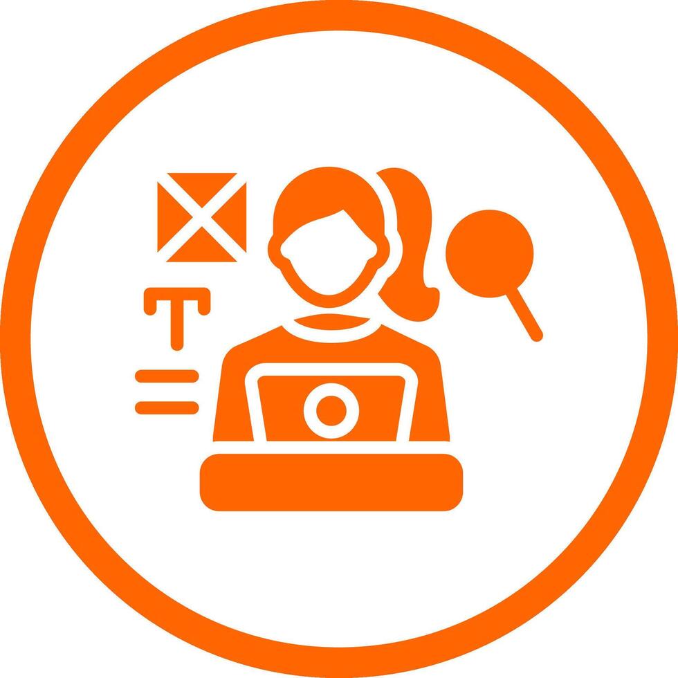 Blogger Creative Icon Design vector