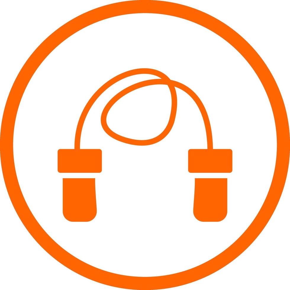 Skipping Rope Creative Icon Design vector