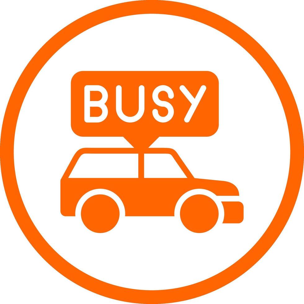 Busy Taxi Creative Icon Design vector