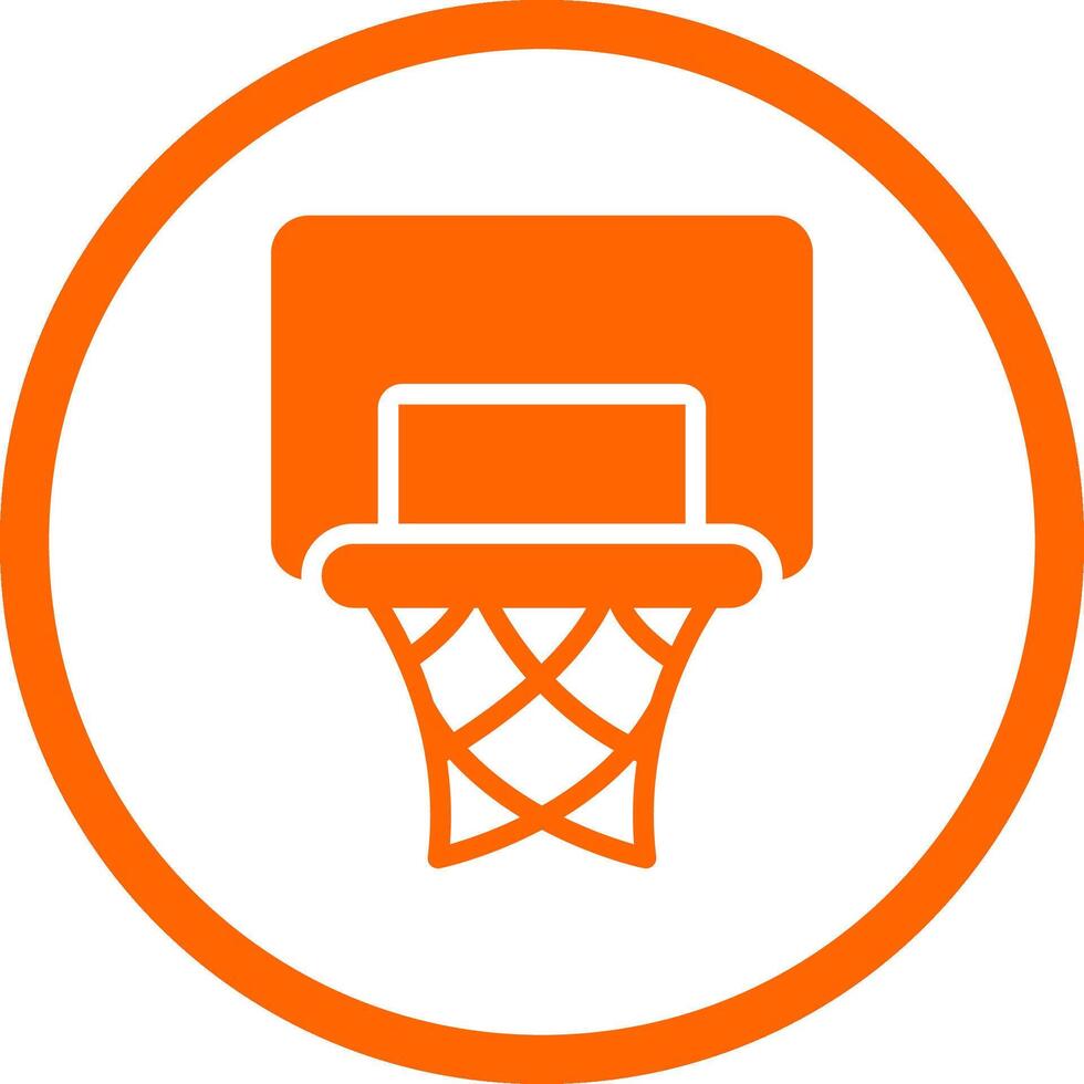 Basketball Hoop Creative Icon Design vector