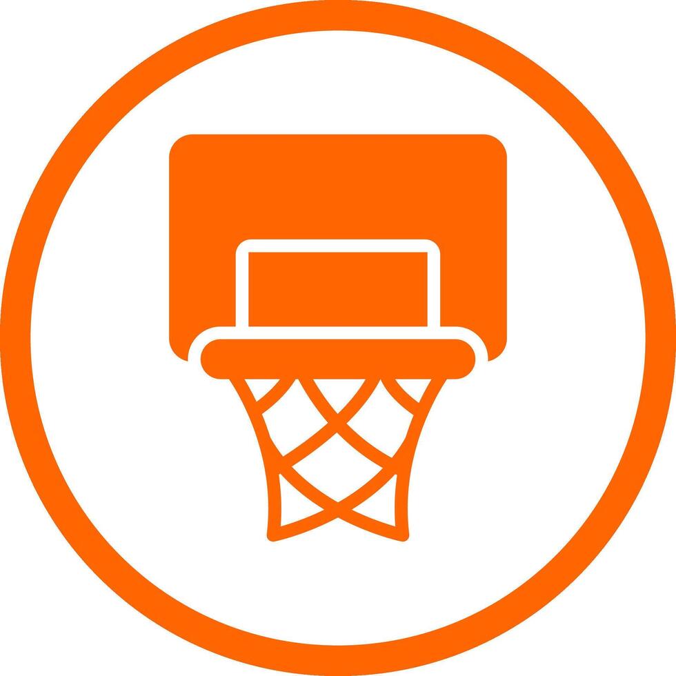 Basketball Hoop Creative Icon Design vector