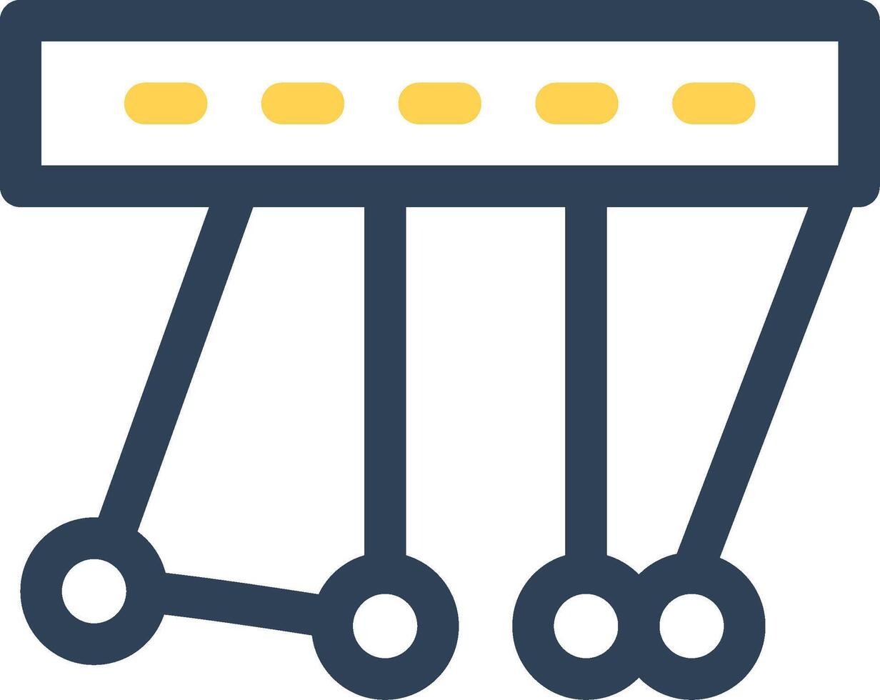 Newton Cradle Creative Icon Design vector
