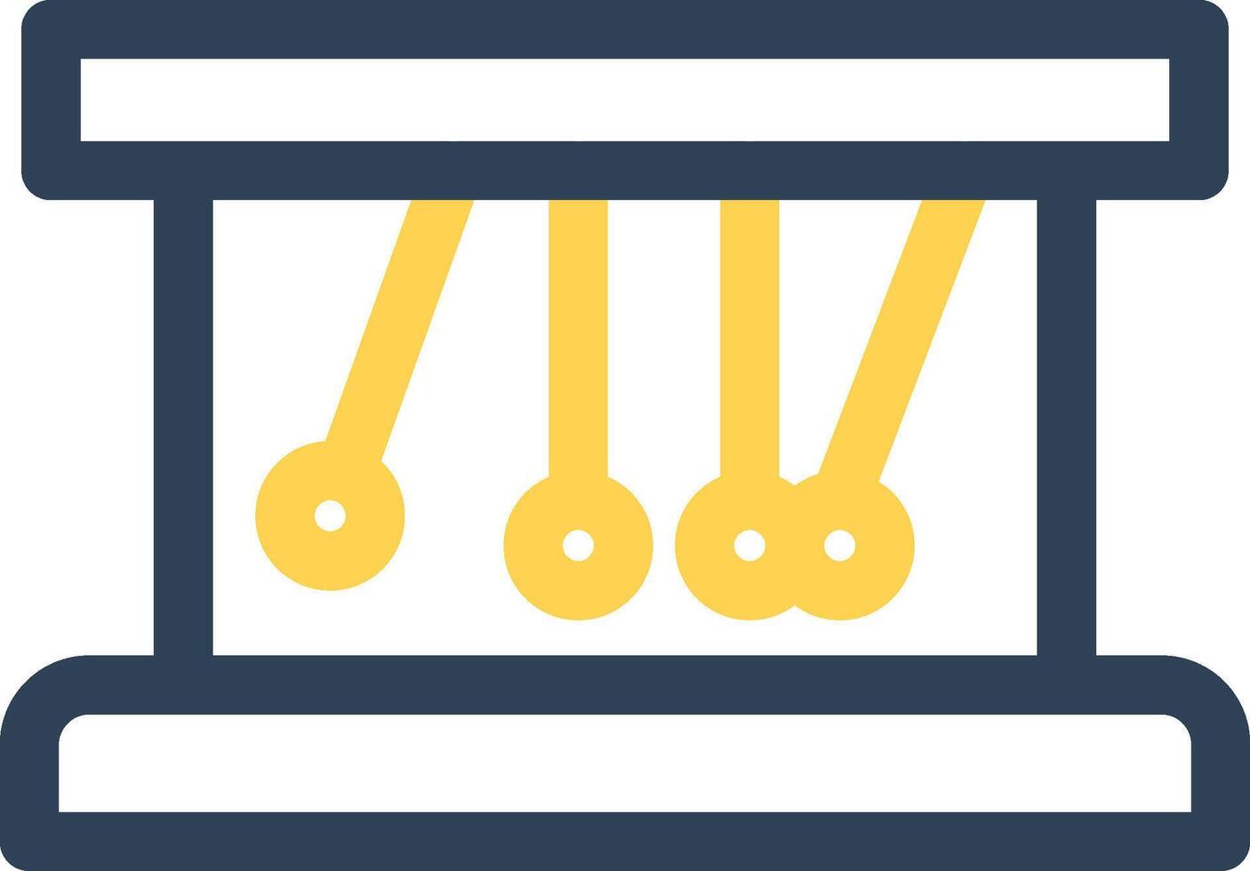 Newton Cradle Creative Icon Design vector