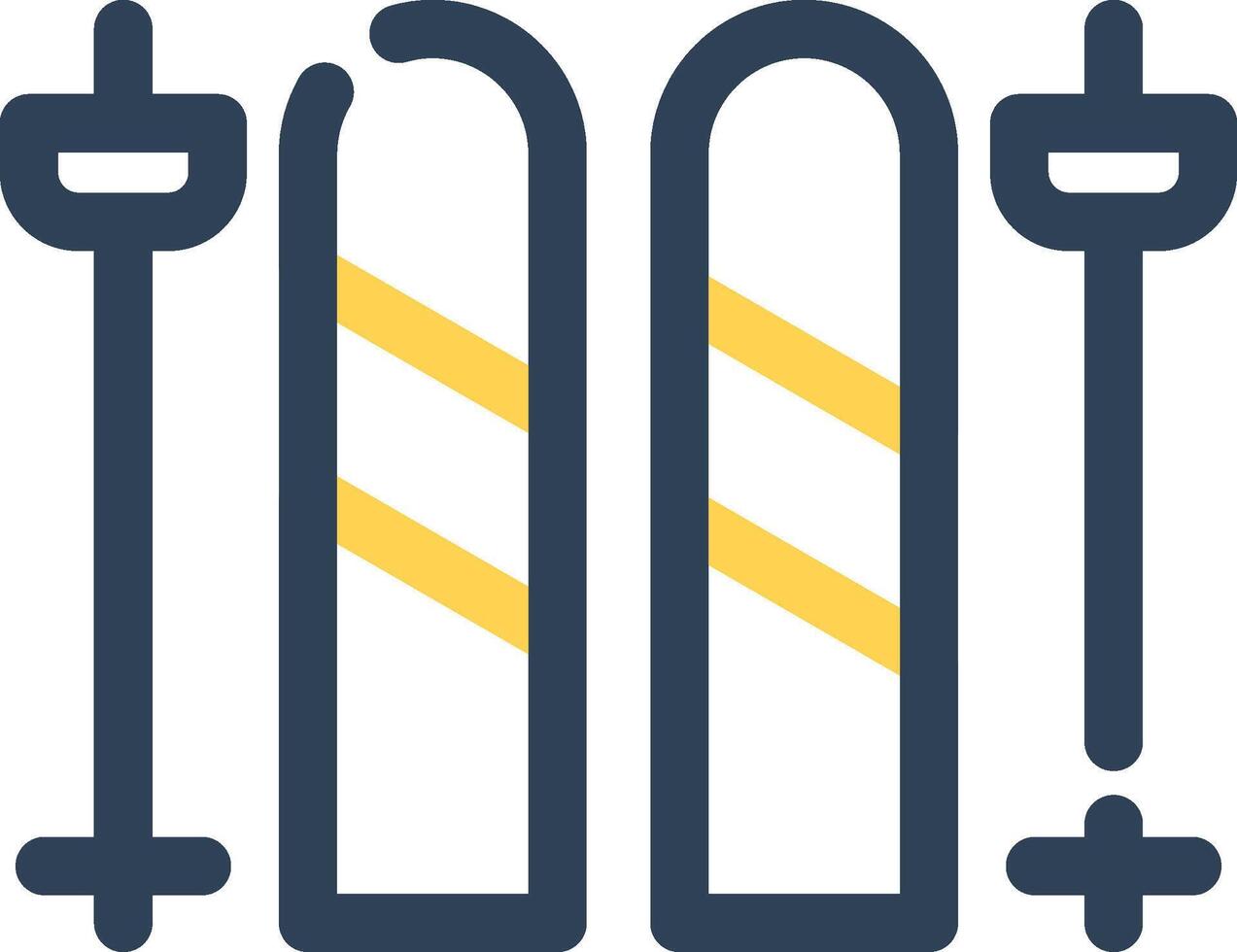 Skis Creative Icon Design vector