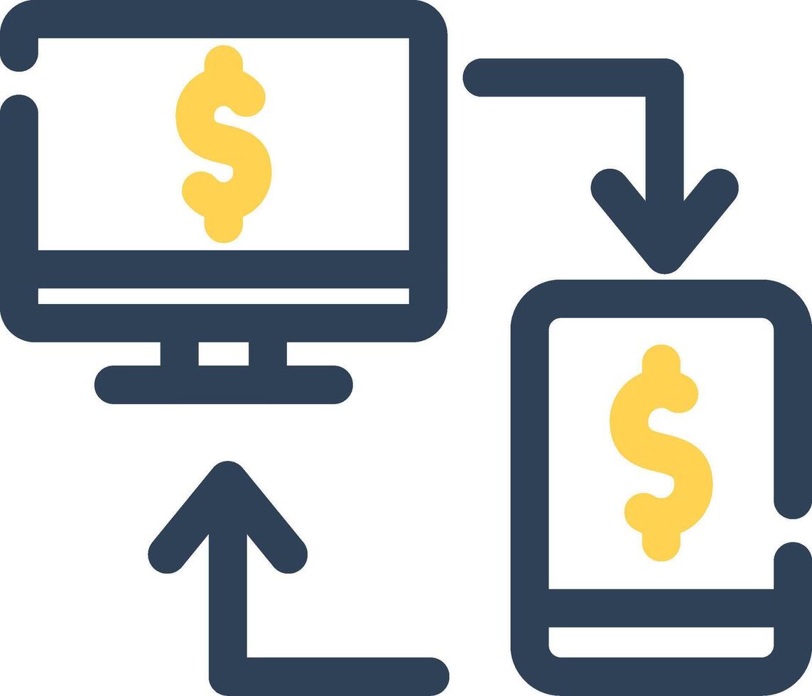 Online Transfer Creative Icon Design vector