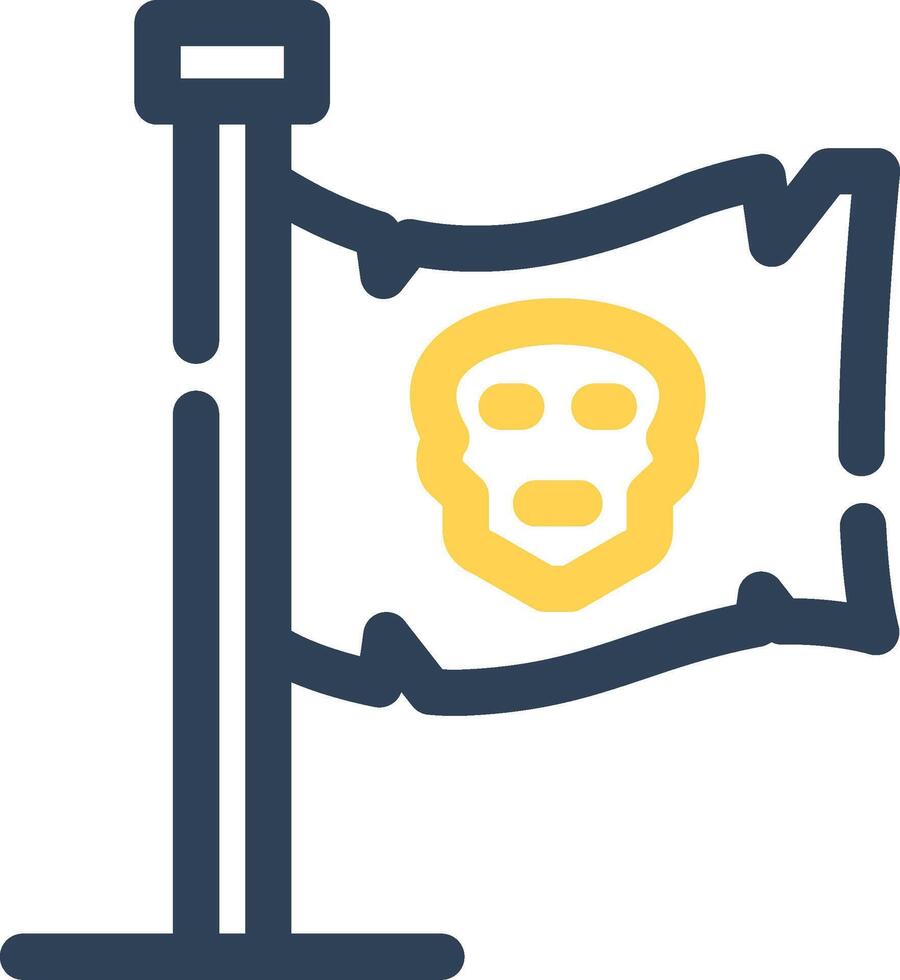 Pirates Flag Creative Icon Design vector