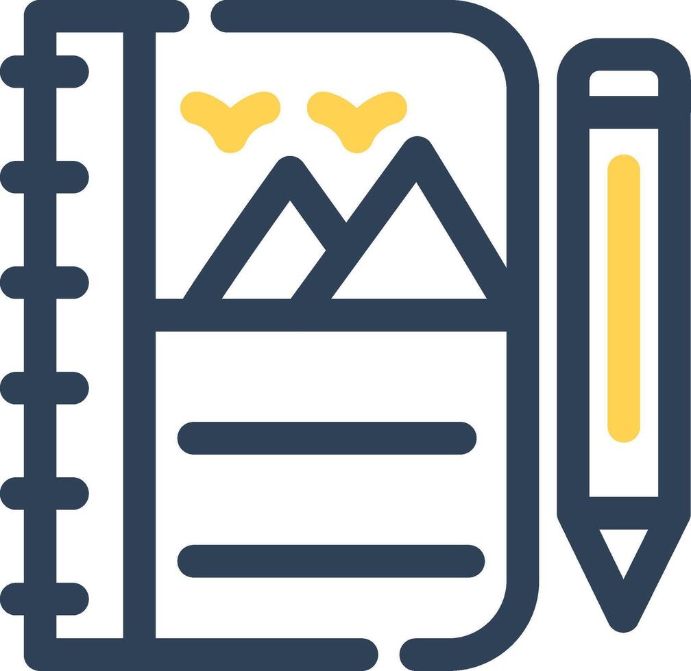 Sketchbook Creative Icon Design vector