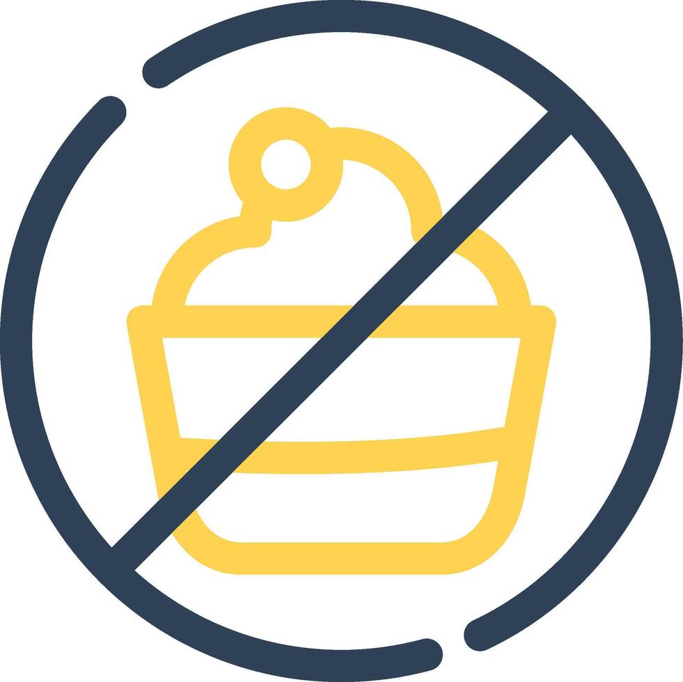 No Sweets Creative Icon Design vector