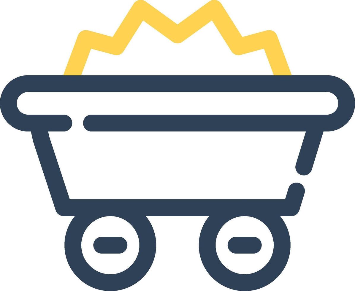 Mine Cart Creative Icon Design vector