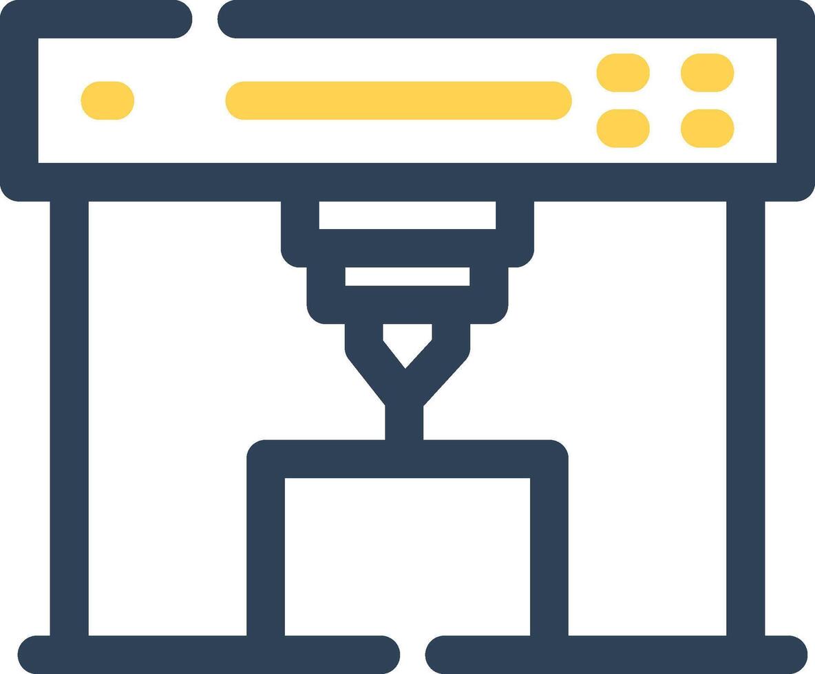 3d Printer Creative Icon Design vector