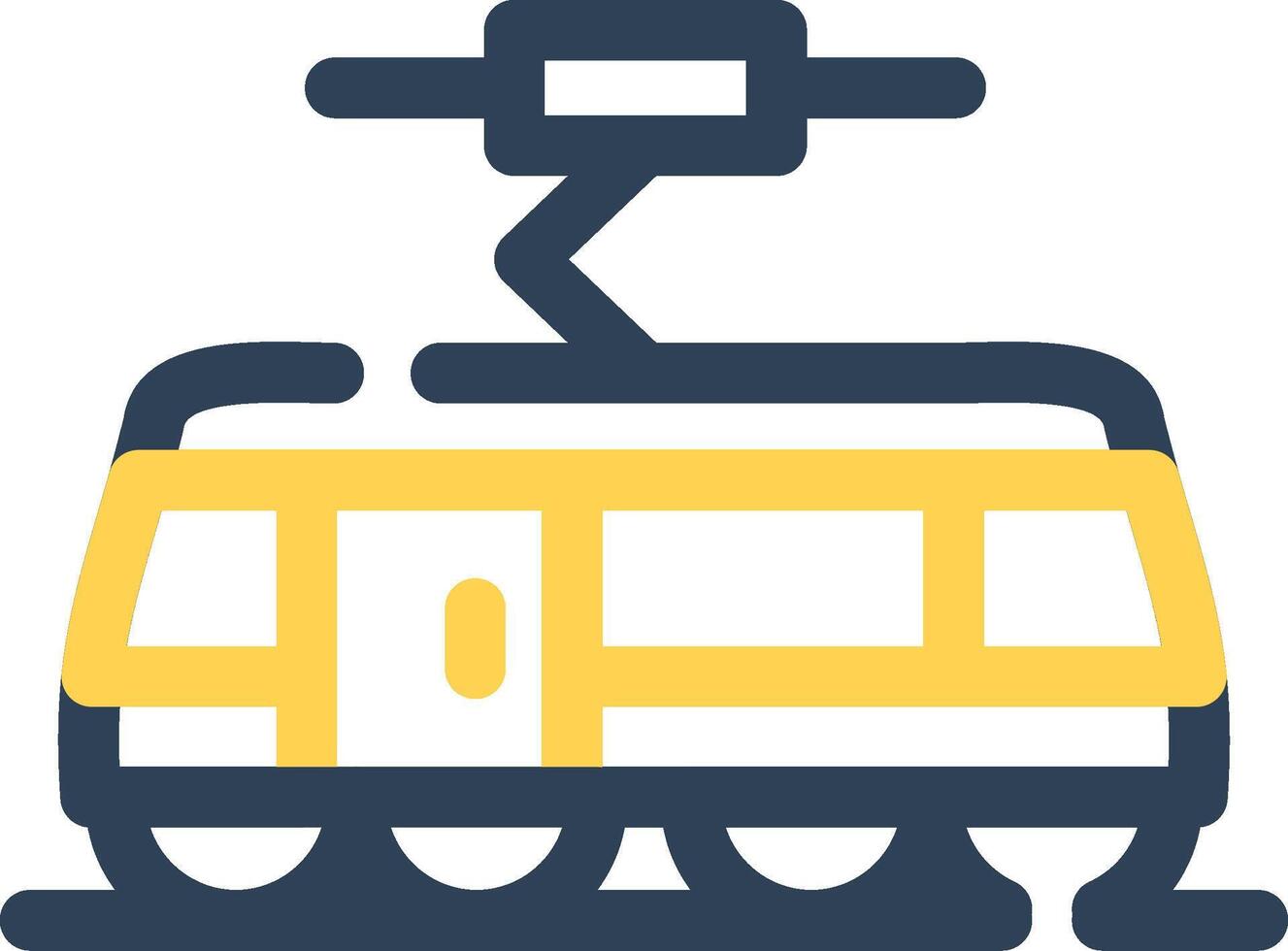 Tram Creative Icon Design vector