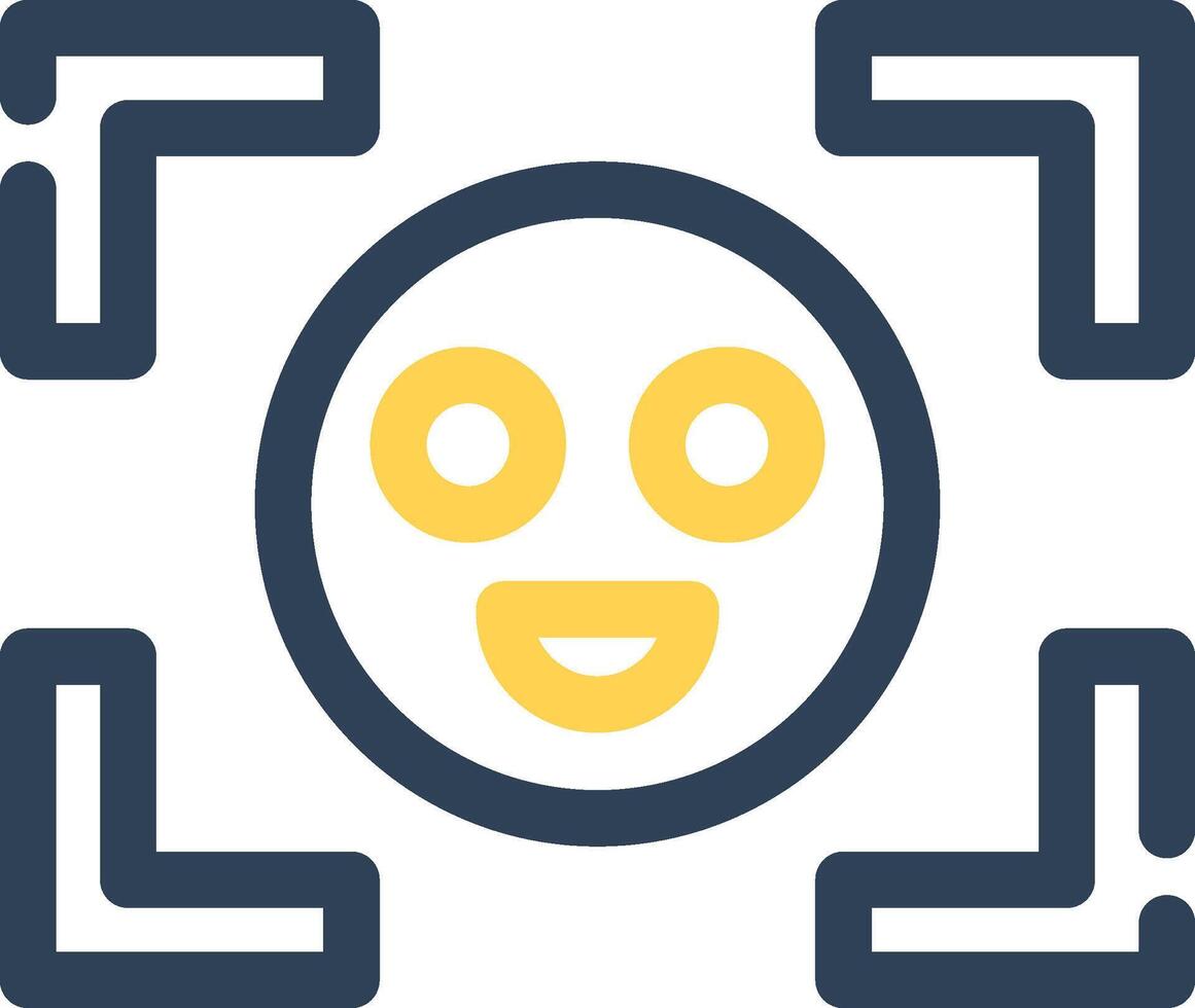 Face Detection Creative Icon Design vector