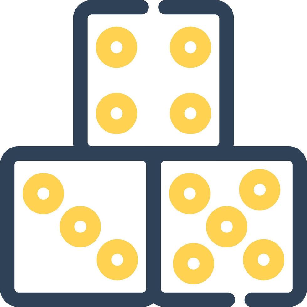 Domino Piece Creative Icon Design vector