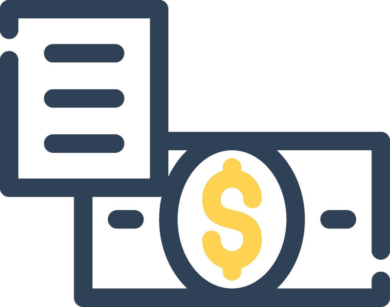 Bank Bill Creative Icon Design vector