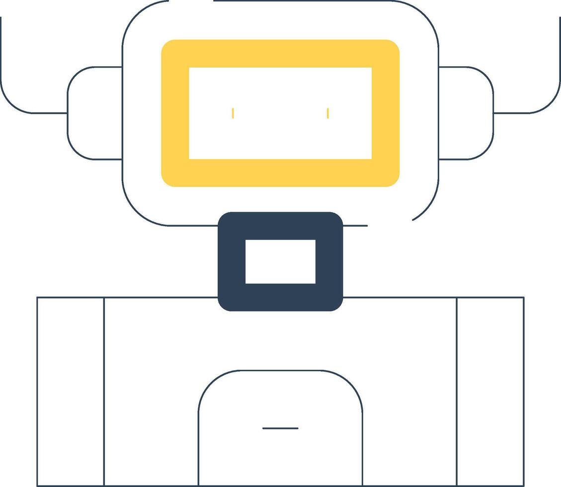 diseño de icono creativo de robot industrial vector