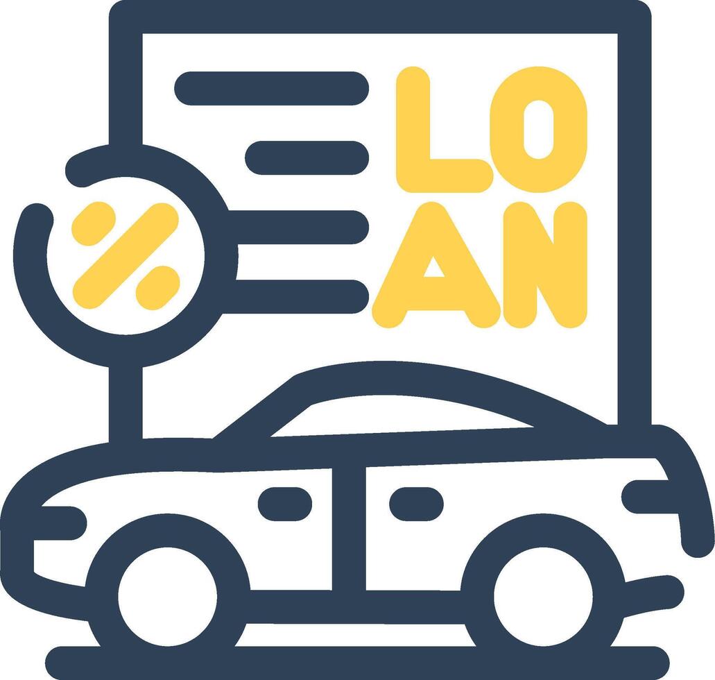 Car Loan Creative Icon Design vector