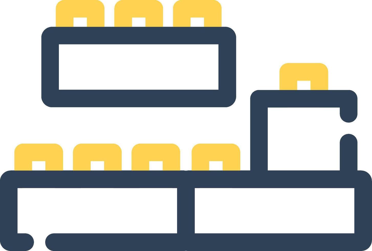 Blocks Creative Icon Design vector