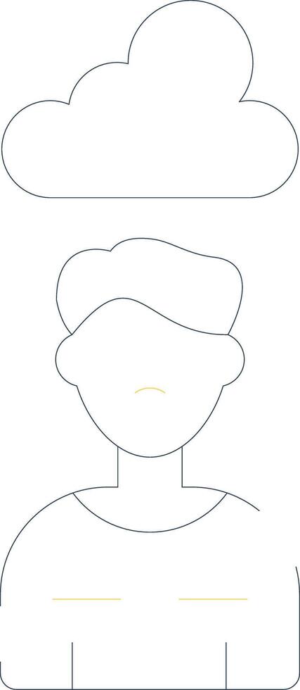 Sad Creative Icon Design vector