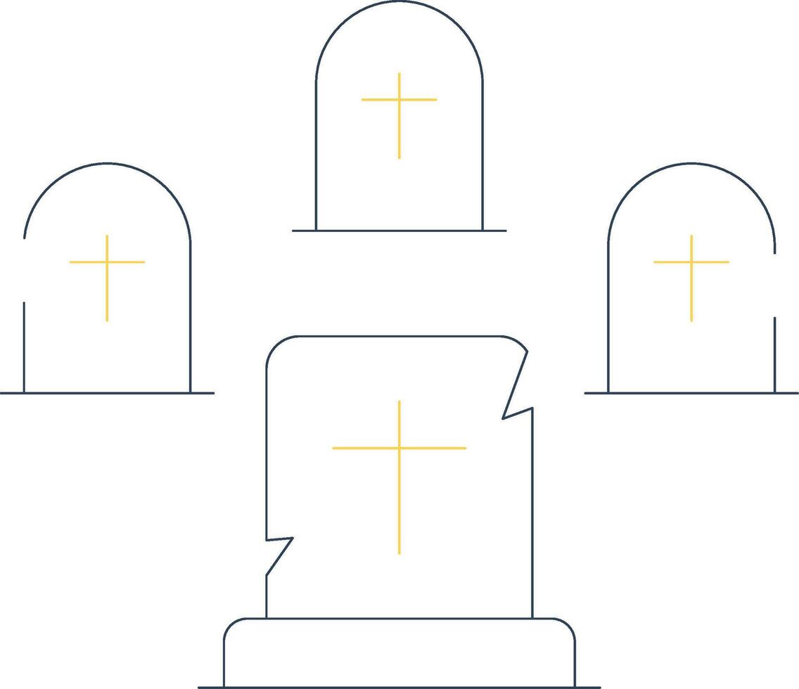 Graveyard Creative Icon Design vector