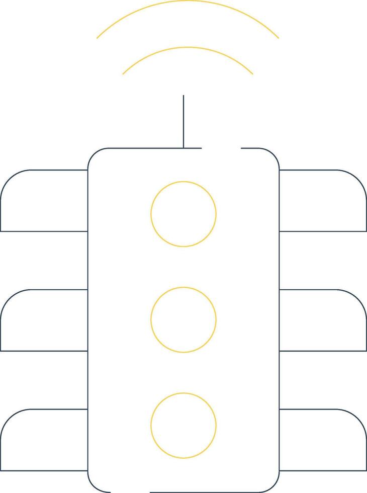 Smart Traffic Light Creative Icon Design vector