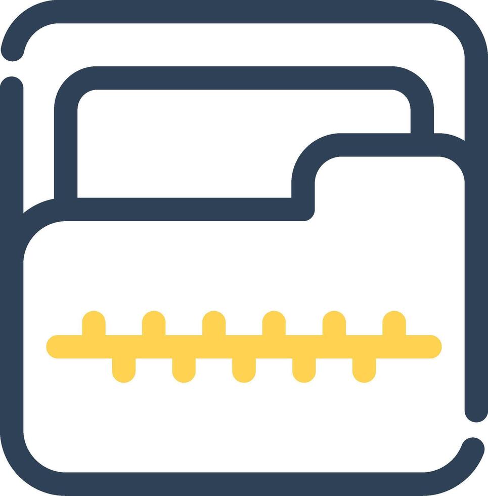 Zip Folder Creative Icon Design vector