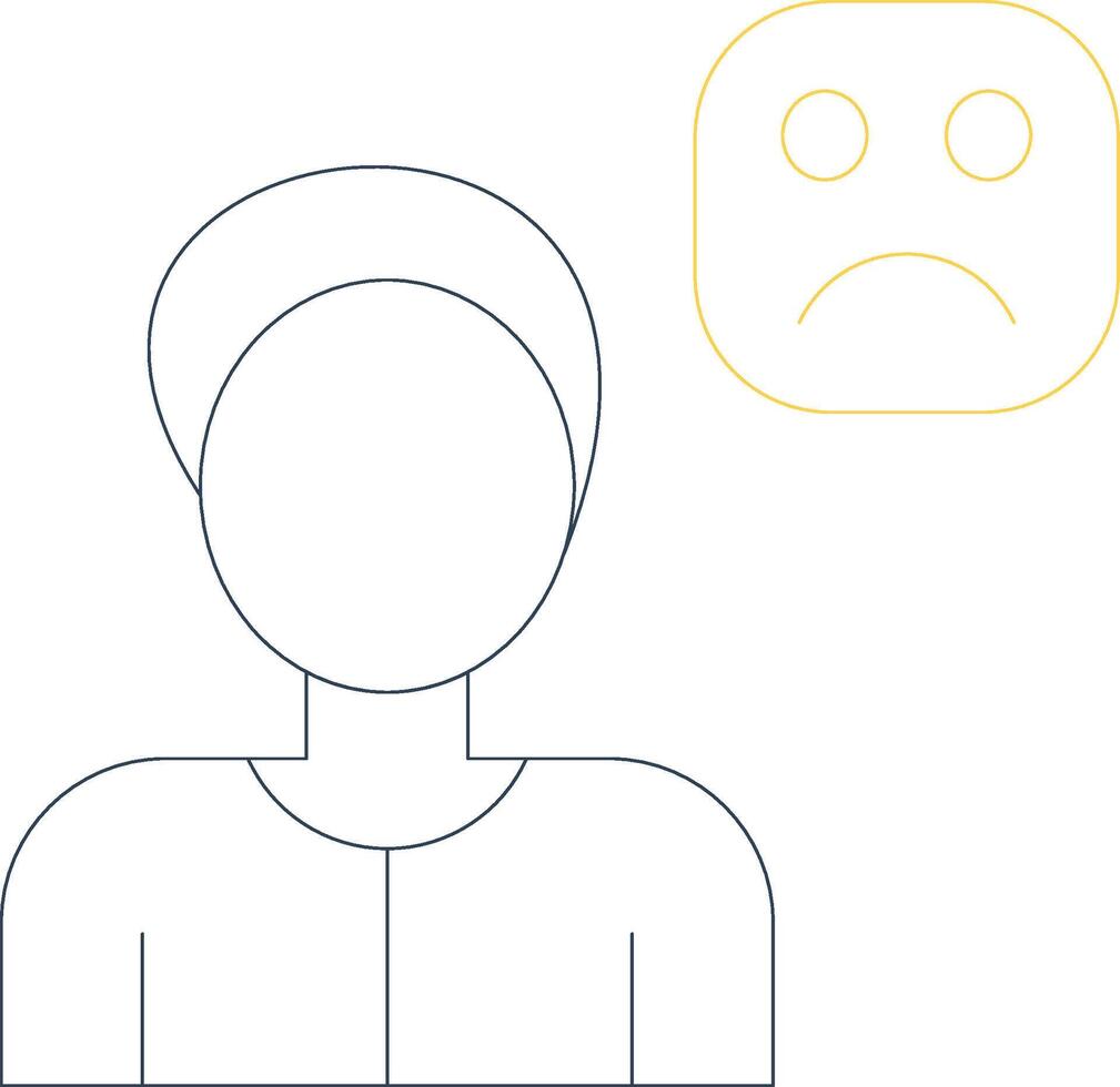 Sad Creative Icon Design vector