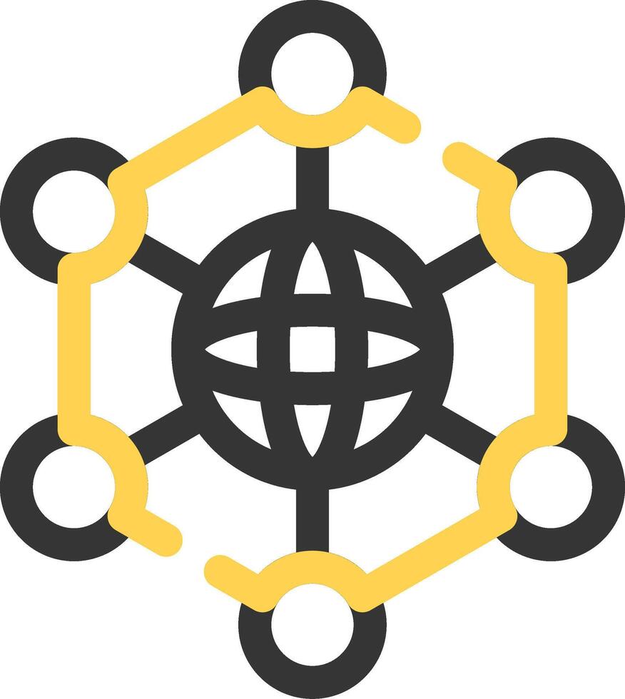 Neural Network Creative Icon Design vector