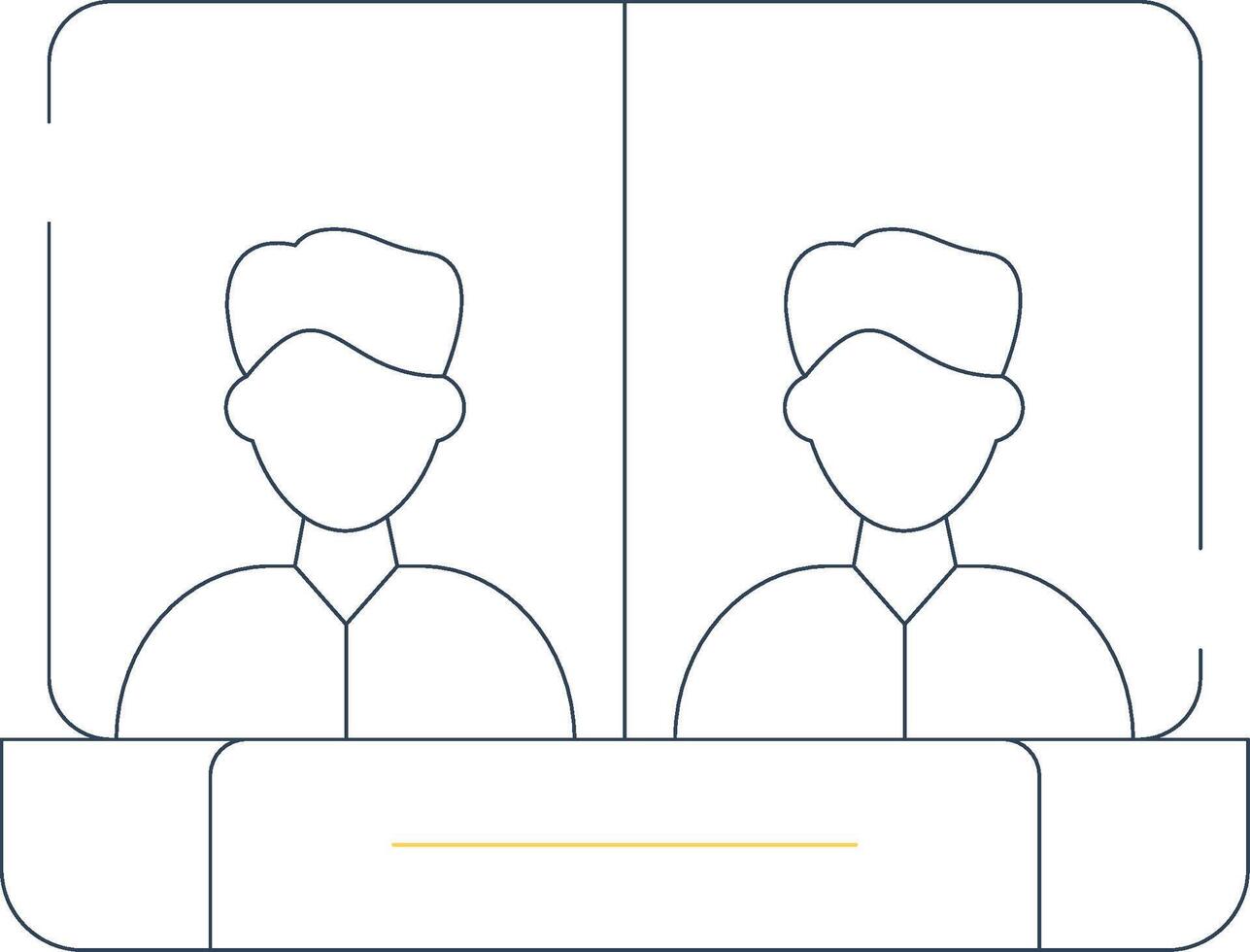 Online Meeting Creative Icon Design vector