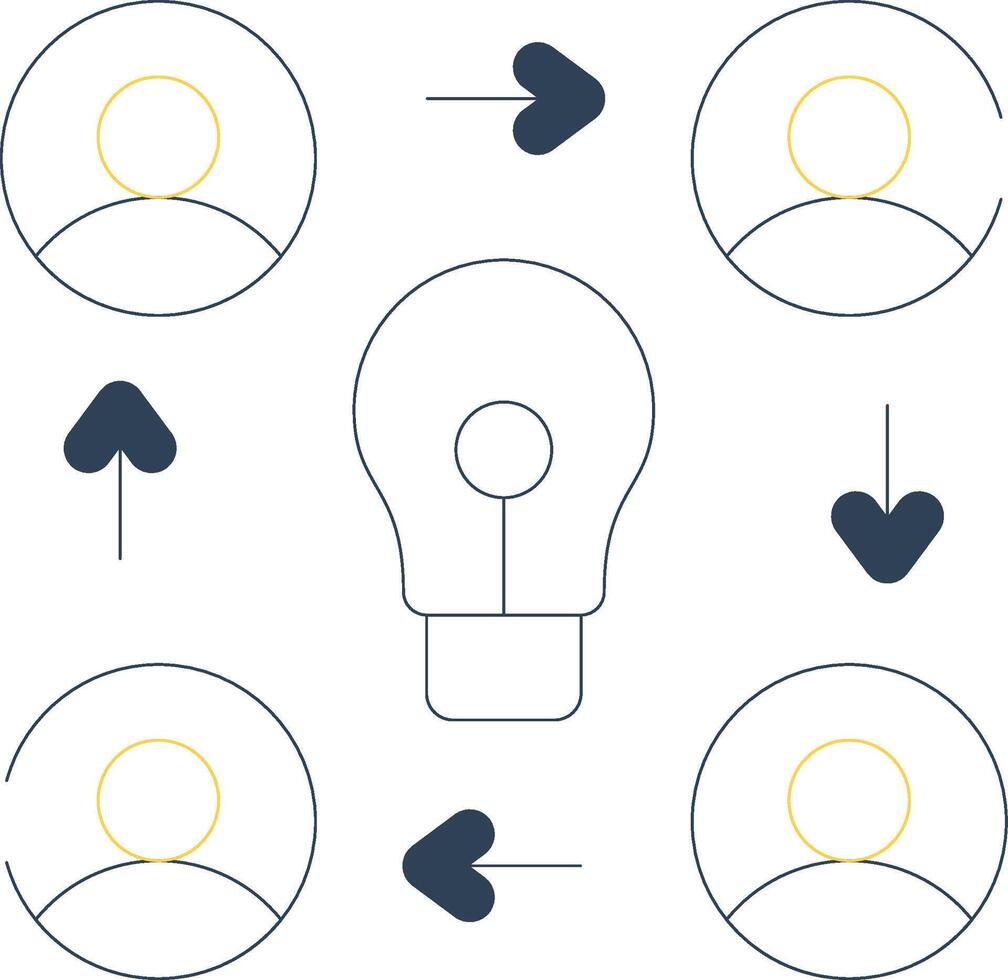 Collaboration Creative Icon Design vector