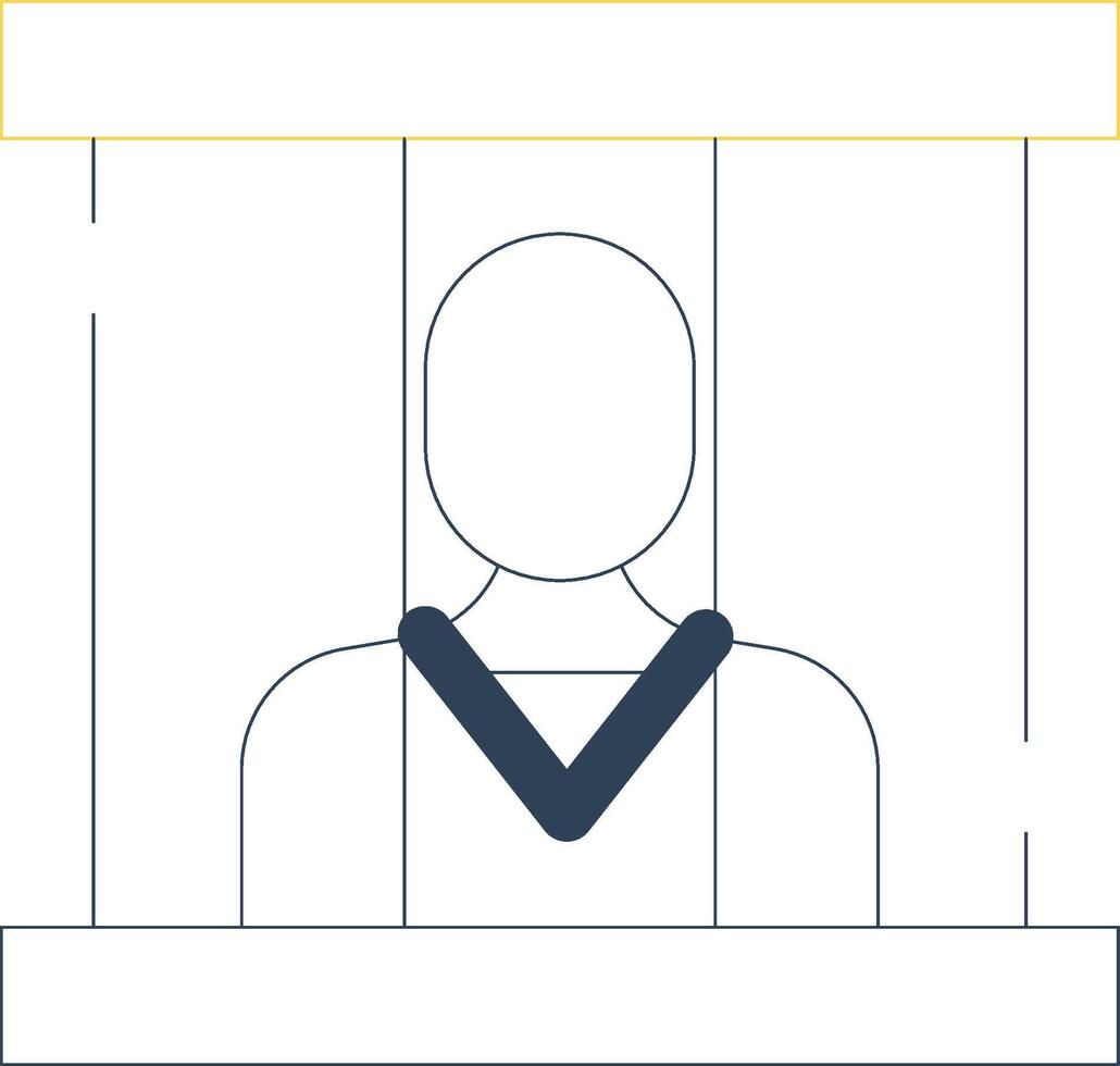Prisoner Creative Icon Design vector