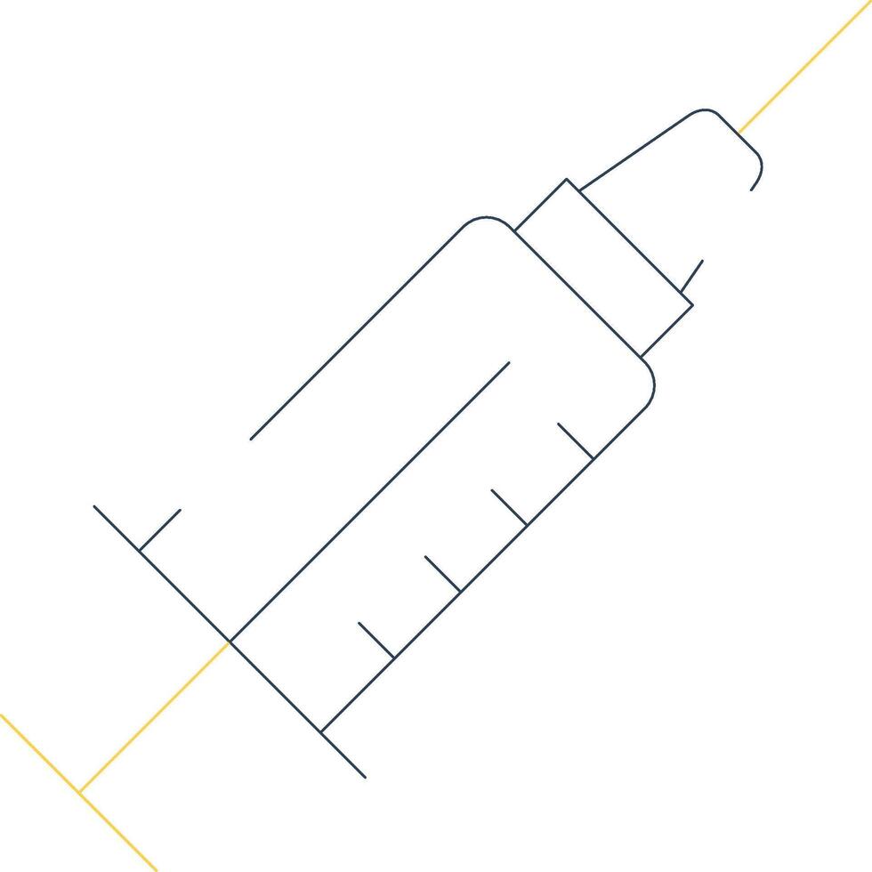 Needle And Syringe Creative Icon Design vector