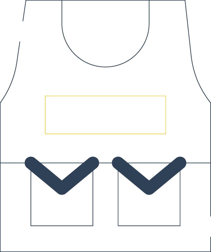 Bulletproof Vest Creative Icon Design vector