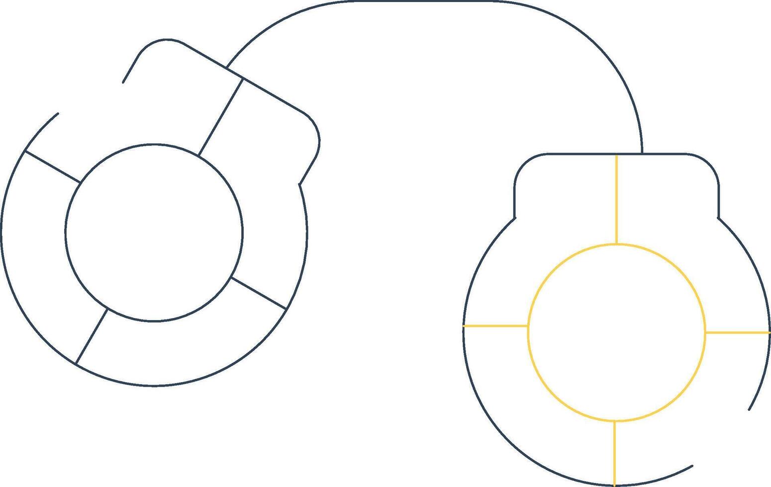 Handcuffs Creative Icon Design vector