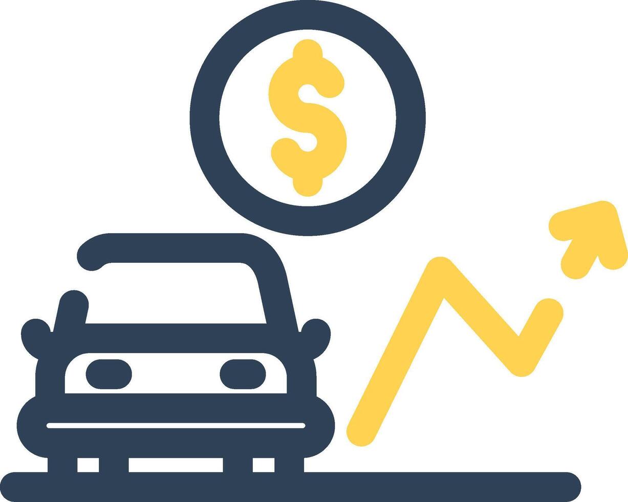 Car Loan Rates Creative Icon Design vector